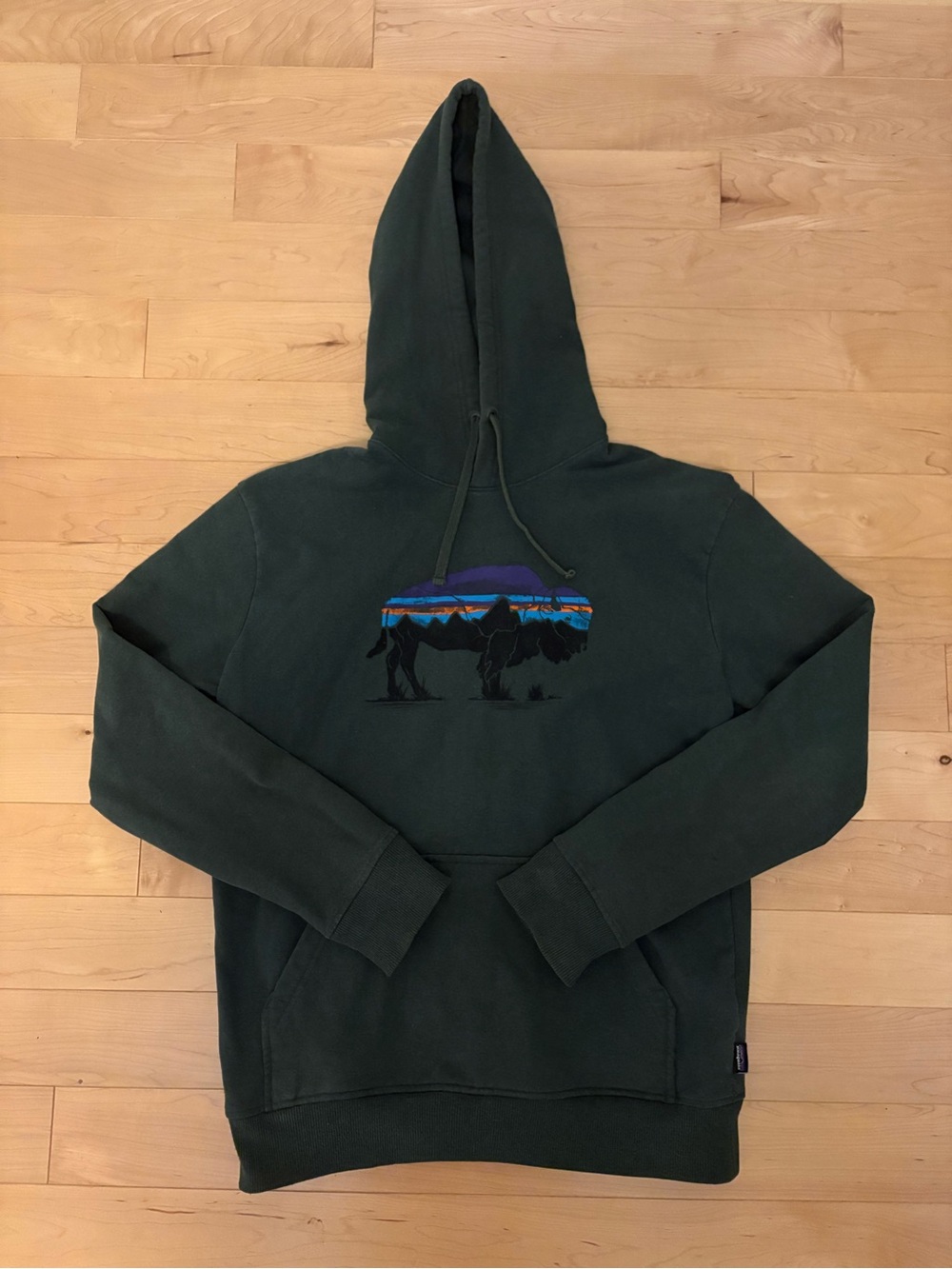 Patagonia Fitz Roy Bison Uprisal Hoodie Dark Green